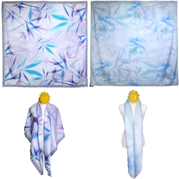 NWT Double Sided Silk Scarf 53